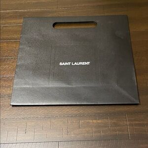 Saint Laurent Elegant Black paper bag